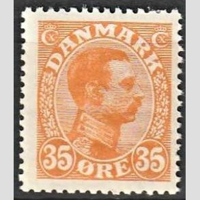 FRIMRKER DANMARK | 1913 - AFA 73 - Chr. X 35 re orange (UB) - Ubrugt