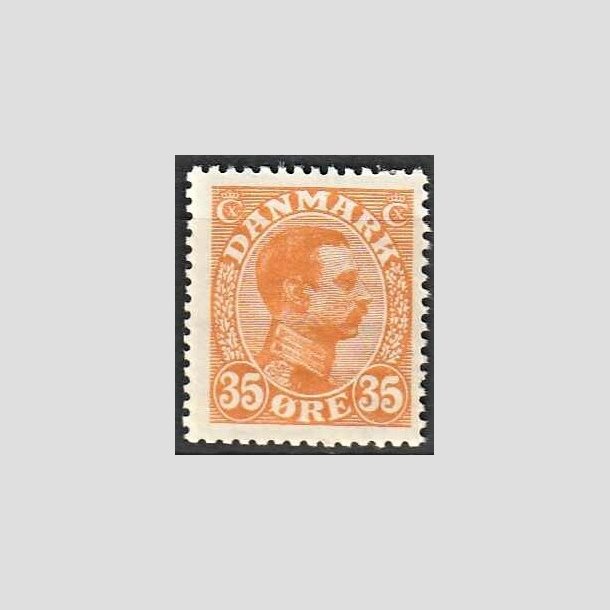 FRIMRKER DANMARK | 1913 - AFA 73 - Chr. X 35 re orange (UB) - Ubrugt