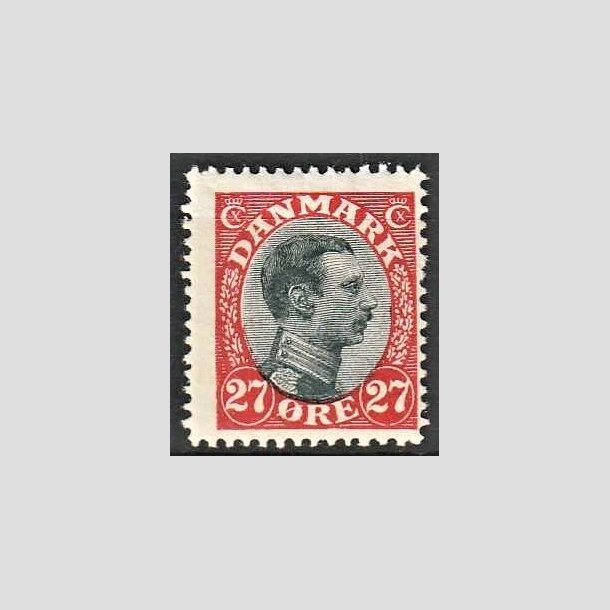 FRIMRKER DANMARK | 1918-20 - AFA 102 - Chr. X 27 re rd/sort - Ubrugt