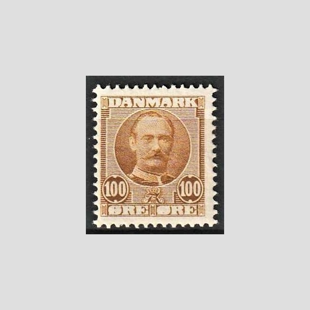 FRIMRKER DANMARK | 1907 - AFA 59 - Frederik VIII 100 re gulbrun - Ubrugt