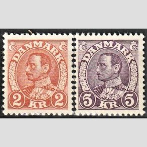 FRIMRKER DANMARK | 1934 - AFA 212,213 - Chr. X - 2 + 5 Kr. - Postfrisk