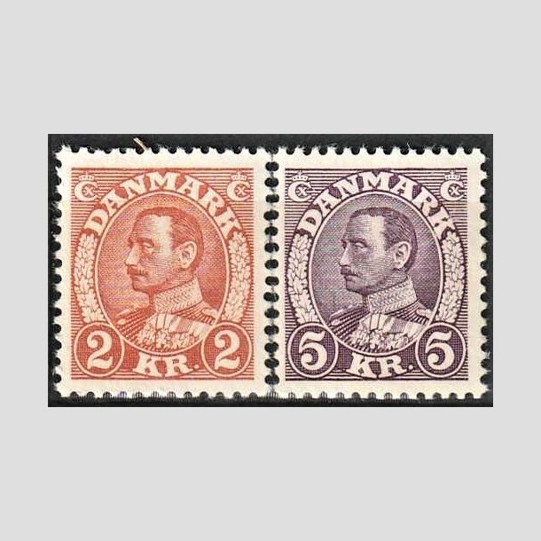 FRIMRKER DANMARK | 1934 - AFA 212,213 - Chr. X - 2 + 5 Kr. - Postfrisk