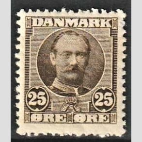 FRIM�RKER DANMARK | 1907 - AFA 57 - Frederik VIII 25 �re sepiabrun - Postfrisk