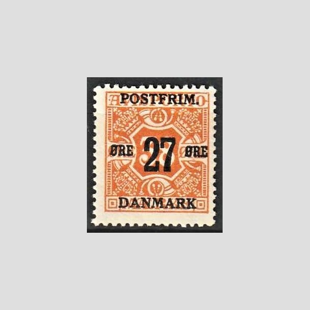 FRIMRKER DANMARK | 1918 - AFA 92 - 27 re/38 re orange - Postfrisk