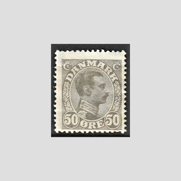 FRIMRKER DANMARK | 1921-22 - AFA 129a - Chr. X 50 re gr - Ubrugt
