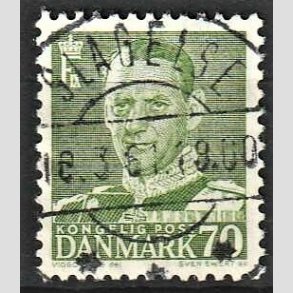 FRIMRKER DANMARK | 1950 - AFA 324 - Fr. IX 70 re mrkgrn - Lux Stemplet Slagelse