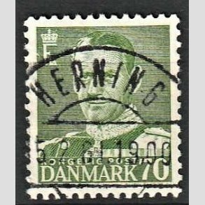 FRIMRKER DANMARK | 1950 - AFA 324 - Fr. IX 70 re mrkgrn - Lux Stemplet Herning