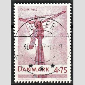 FRIM�RKER DANMARK | 2007 - AFA 1493 - Danske vindm�ller - 4,75 Kr. r�d - Pragt Stemplet Odder
