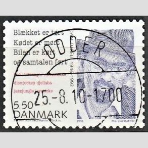 FRIMRKER DANMARK | 2010 - AFA 1632E - Store danskere 3. - 5,50 Kr. Dan Turell - Pragt Stemplet Odder