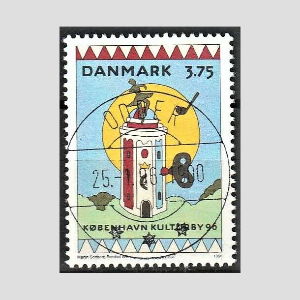 FRIMRKER DANMARK | 1996 - AFA 1107 - Kbenhavn Kulturby 96 - 3,75 Kr. flerfarvet - Pragt Stemplet Odder