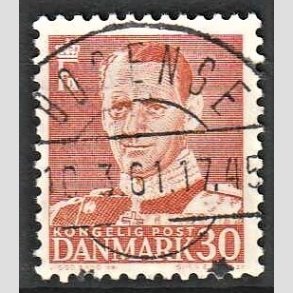FRIMRKER DANMARK | 1952-53 - AFA 337 - Fr. IX 30 re rd - Lux Stemplet Bogense
