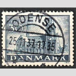FRIM�RKER DANMARK | 1936 - AFA 233 - Reformationen 30 �re bl� - Lux Stemplet Odense