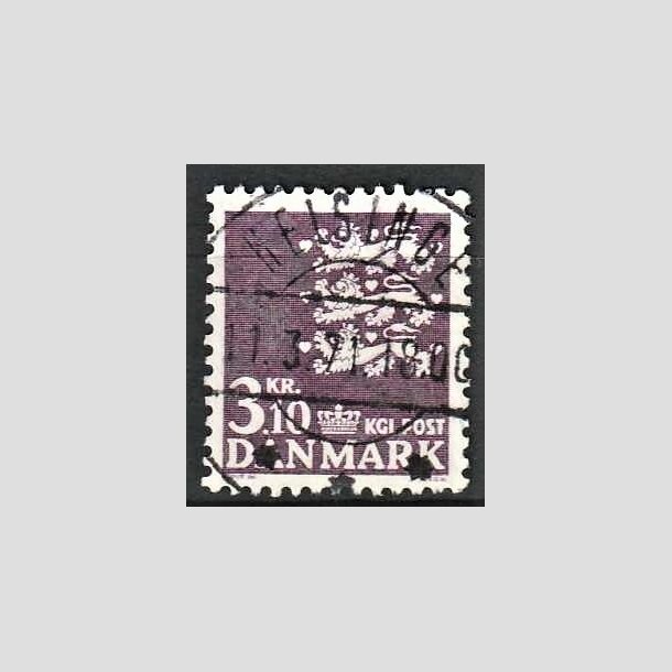 FRIMRKER DANMARK | 1970 - AFA 501 - Rigsvben 3,10 Kr. violet - Pragt Stemplet Helsinge