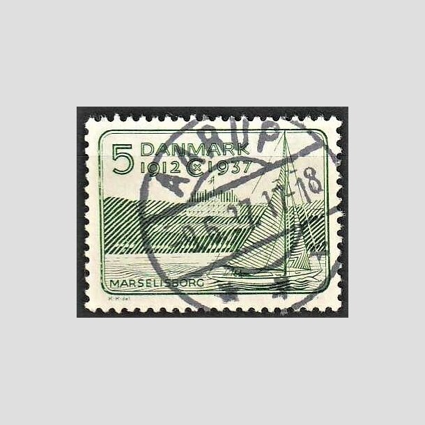 FRIMRKER DANMARK | 1937 - AFA 239 - Chr. X 25 re jubilum 5 re grn - Lux Stemplet Aarup