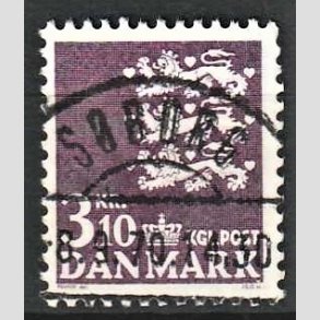 FRIMRKER DANMARK | 1970 - AFA 501 - Rigsvben 3,10 Kr. violet - Pragt Stemplet Sborg
