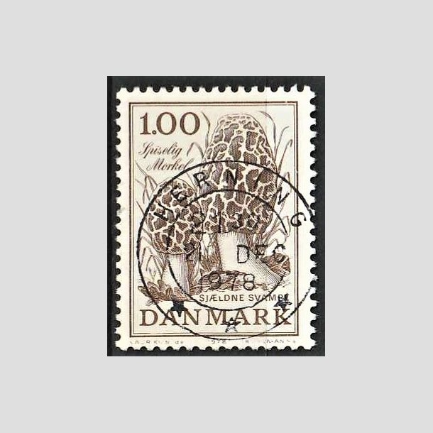 FRIMRKER DANMARK | 1978 - AFA 669 - Sjldne svampe - 1,00 Kr. brun - Pragt Stemplet