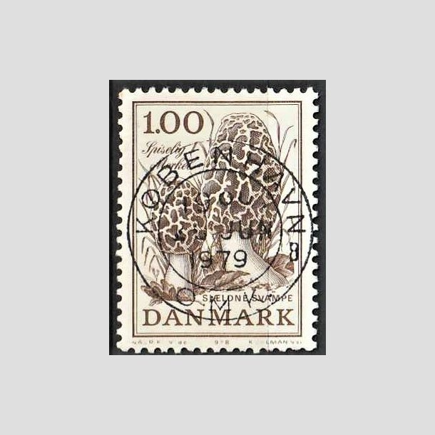 FRIMRKER DANMARK | 1978 - AFA 669 - Sjldne svampe - 1,00 Kr. brun - Pragt Stemplet