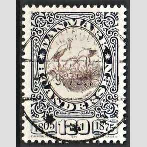 FRIM�RKER DANMARK | 1975 - AFA 596 - H.C. Andersen - 130 �re bl�/brun - Lux Stemplet Vordingborg