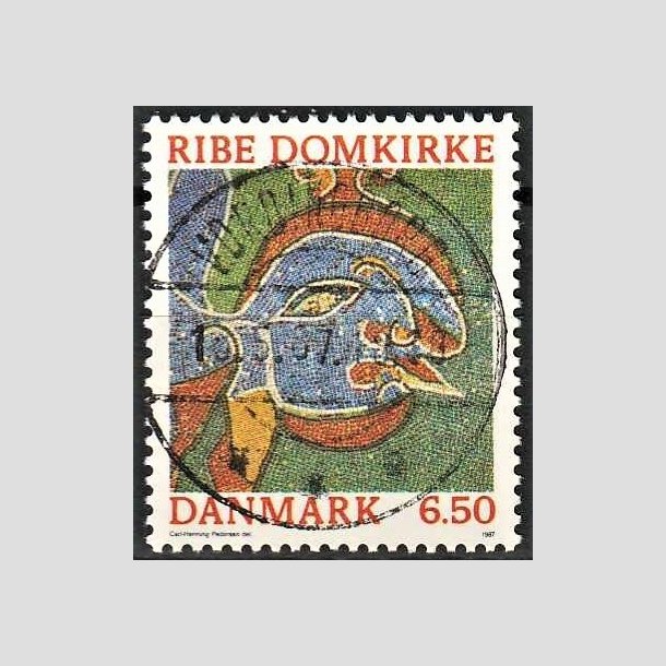 FRIMRKER DANMARK | 1987 - AFA 881 - Ribe Domkirke - 6,50 Kr. flerfarvet - Pragt Stemplet Vordingborg
