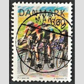 FRIM�RKER DANMARK | 1985 - AFA 838 - Sport - 6,00 Kr. flerfarvet - Pragt Stemplet Maribo