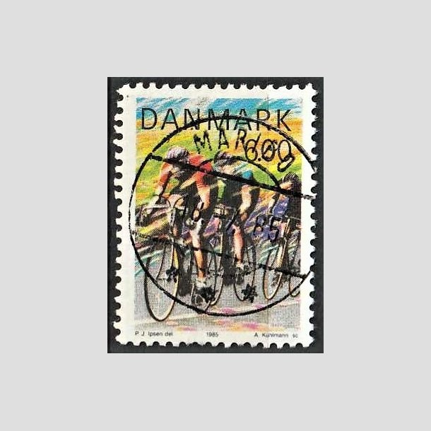 FRIMRKER DANMARK | 1985 - AFA 838 - Sport - 6,00 Kr. flerfarvet - Pragt Stemplet Maribo