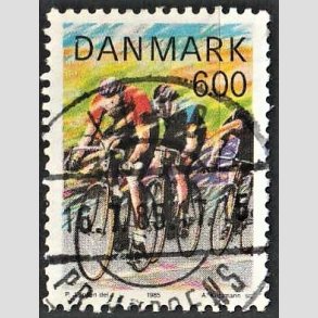 FRIM�RKER DANMARK | 1985 - AFA 838 - Sport - 6,00 Kr. flerfarvet - Pragt Stemplet 
