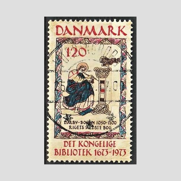 FRIMRKER DANMARK | 1973 - AFA 550 - Det Kongelige Bibliotek 300 r - 120 re beige/brun/bl/rd - Pragt Stemplet Vordingborg