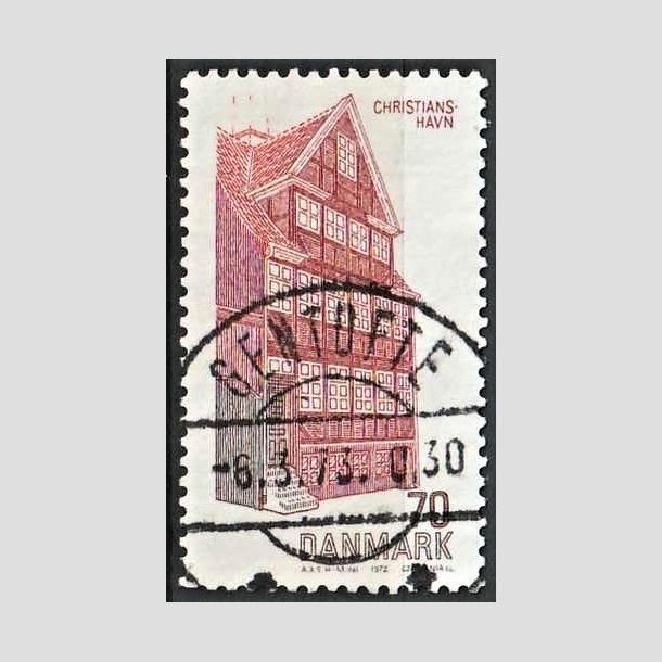 FRIMRKER DANMARK | 1972 - AFA 540 - Dansk bygningskunst - 70 re rd/brun/brunrd - Pragt Stemplet Gentofte
