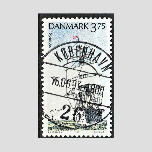 FRIMRKER DANMARK | 1993 - AFA 1045 - Sejlskibe - 3,75 Kr. flerfarvet - Pragt Stemplet