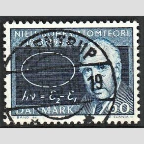 FRIM�RKER DANMARK | 1963 - AFA 421 - Niels Bohr - 60 �re m�rkbl� - Lux Stemplet Spentrup