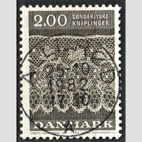 FRIM�RKER DANMARK | 1980 - AFA 713 - S�nderjyske kniplinger - 2,00 Kr. gr�brun - Pragt Stemplet Aller�d