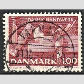 FRIM�RKER DANMARK | 1977 - AFA 642 - Dansk h�ndv�rk - 1,00 Kr. r�d - Pragt Stemplet Varmark