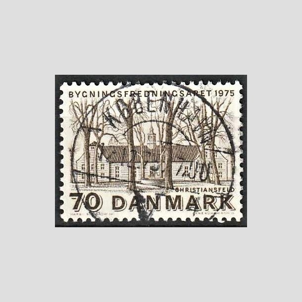 FRIMRKER DANMARK | 1975 - AFA 591 - Bygningsfredning - 70 re brun - Pragt Stemplet Kbenhavn