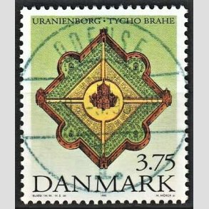 FRIM�RKER DANMARK | 1995 - AFA 1101 - Tycho Brahe - 3,75 Kr. flerfarvet - Pragt Stemplet Odense (Bl�t stempel)