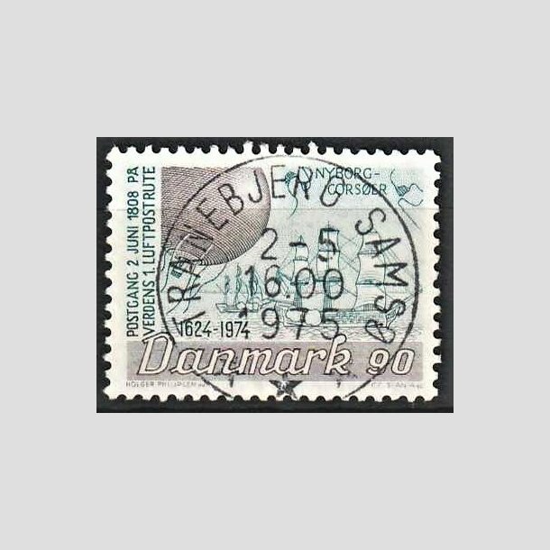 FRIMRKER DANMARK | 1974 - AFA 581 - Det danske Postvsen 350 r - 90 re brun/blgrn - Lux Stemplet Tranebjerg