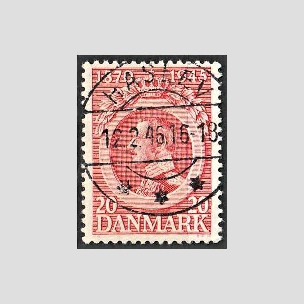 FRIMRKER DANMARK | 1945 - AFA 291 - Chr. X 75 r 20 re rd - Pragt Stemplet Haslev