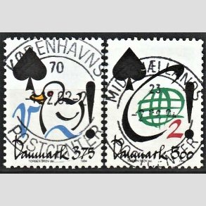 FRIM�RKER DANMARK | 1994 - AFA 1060,1061 - Aktuelle emner - 3,75 + 5,00 Kr. flerfarvet - Pragt Stemplet
