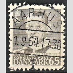 FRIMRKER DANMARK | 1952-53 - AFA 340 - Fr. IX 65 re gr - Lux Stemplet Aarhus
