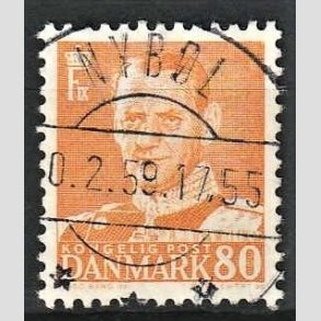 FRIMRKER DANMARK | 1952-53 - AFA 341 - Fr. IX 80 re orange - Lux Stemplet Nybl