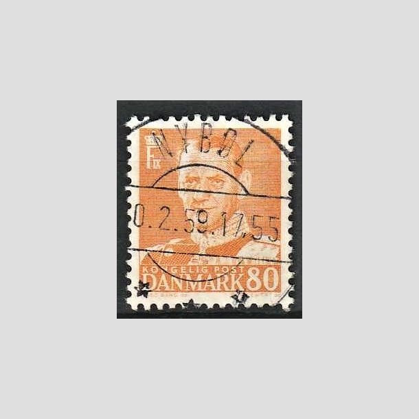 FRIMRKER DANMARK | 1952-53 - AFA 341 - Fr. IX 80 re orange - Lux Stemplet Nybl