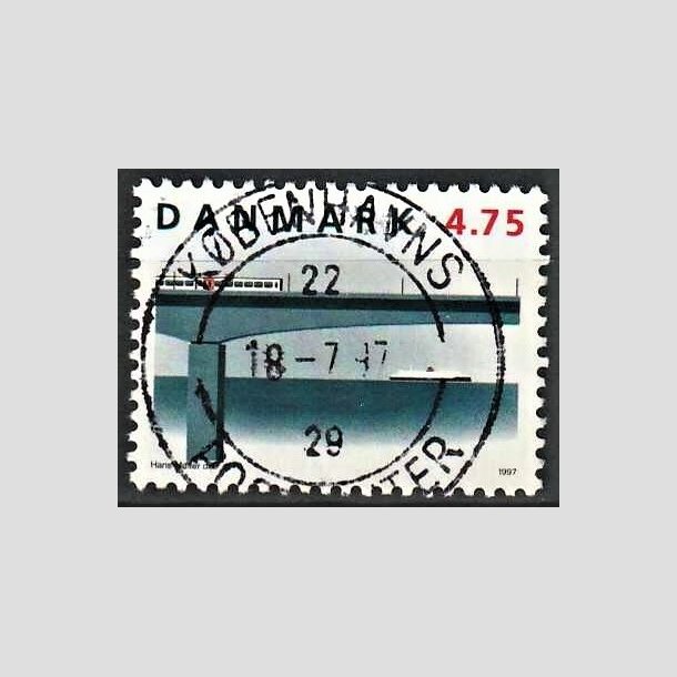 FRIMRKER DANMARK | 1997 - AFA 1145 - Jernbaneforbindelsen p Storeblt - 4,75 Kr. flerfarvet - Pragt Stemplet 