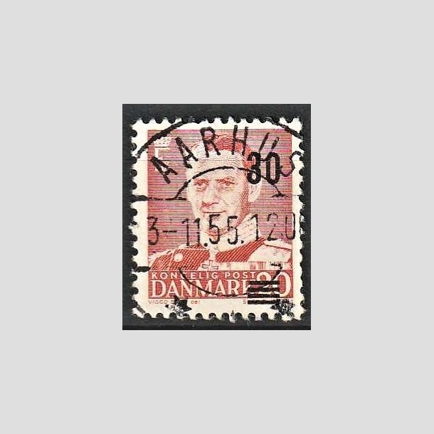 FRIMRKER DANMARK | 1955 - AFA 363a - Provisorier - 30/20 re rd - Pragt Stemplet Aarhus