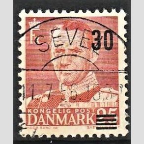 FRIMRKER DANMARK | 1955 - AFA 364 - Provisorier - 30/25 re rd - Pragt Stemplet Sevel