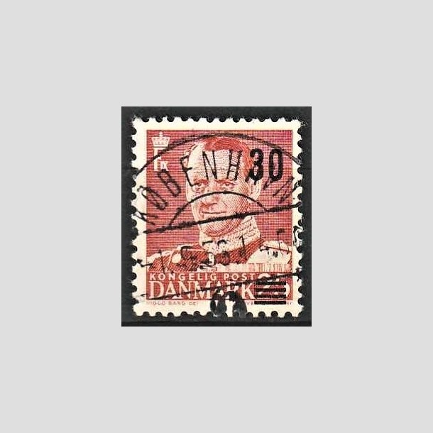 FRIMRKER DANMARK | 1955 - AFA 364 - Provisorier - 30/25 re rd - Pragt Stemplet Kbenhavn