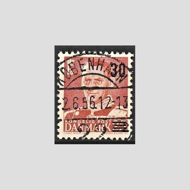 FRIMRKER DANMARK | 1955 - AFA 364 - Provisorier - 30/25 re rd - Pragt Stemplet Kbenhavn