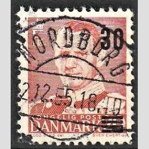 FRIMRKER DANMARK | 1955 - AFA 363a - Provisorier - 30/20 re rd - Pragt Stemplet Nordborg