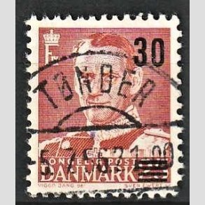 FRIMRKER DANMARK | 1955 - AFA 364 - Provisorier - 30/25 re rd - Pragt Stemplet Tnder