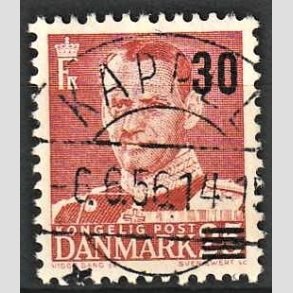 FRIMRKER DANMARK | 1955 - AFA 364 - Provisorier - 30/25 re rd - Pragt Stemplet Kappel