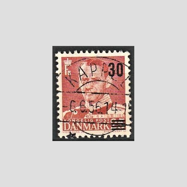 FRIMRKER DANMARK | 1955 - AFA 364 - Provisorier - 30/25 re rd - Pragt Stemplet Kappel