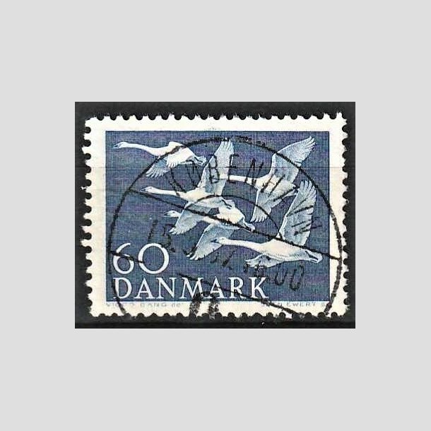 FRIMRKER DANMARK | 1956 - AFA 368 - Nordens svaner - 60 re bl - Lux Stemplet